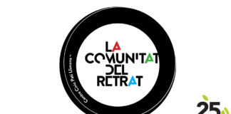 Logotip de la Comunitat del Retrat del Centre Cívic Pati Llimona, en commeració el 25è aniversari